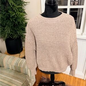 Goumi Taupe Crew Neck Sweater